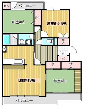 ヴェルシティ河渡の物件間取画像